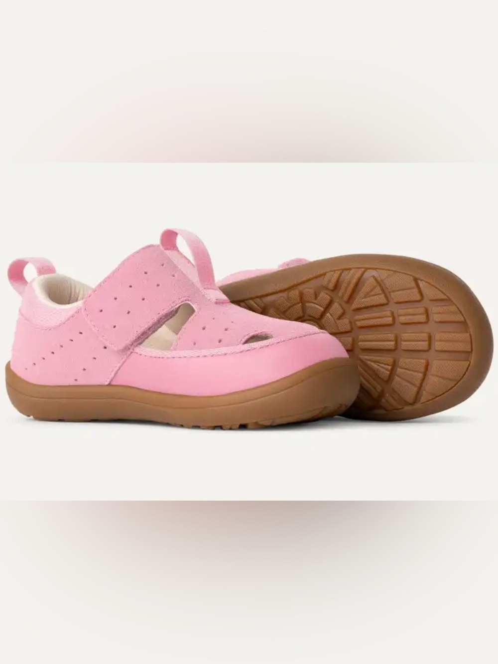 UGG Kids Pink Hook-and-Loop Closed-Toe Sandals